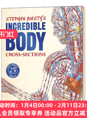 不可思议的大剖面 人体的秘密 英文原版 Stephen Biesty's Incredible Body Cross sections 25周年版 DK科普百科英文版进口英语书