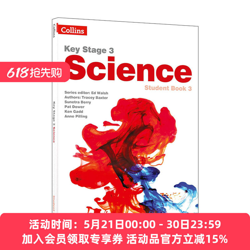 英文原版 Collins Key Stage 3 Science Student Book 3 柯林斯英国初中KS3科学学生用书3 第二版 英文版 进口英语原版书籍