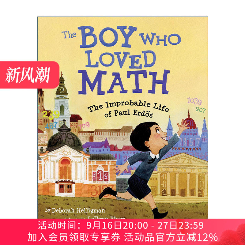 英文原版绘本 The Boy Who Loved Math 爱上数学的男孩 儿童绘本 匈牙利数学家保罗厄多斯的传奇人生 精装 英文版 进口英语原版书