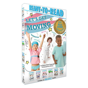 进口英语原版 Read Get Ready 英文原版 书籍 level Moving Collection The 6册盒装 Let All Pre 英文版 Star 我爱运动