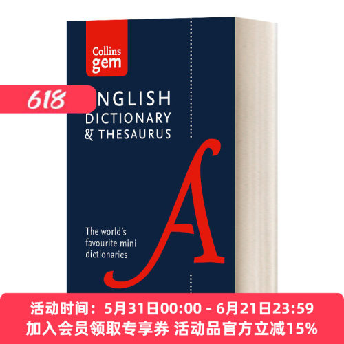 柯林斯袖珍英语字典与同义词词典 英文原版 Collins Gem English Dictionary and Thesaurus 6th edition 英文版 进口英语书籍