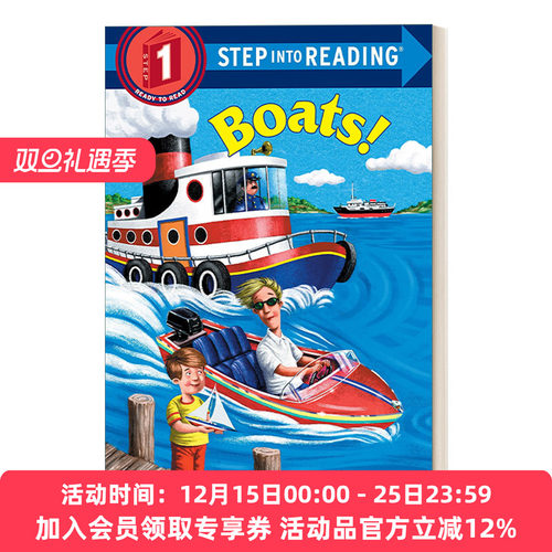 船 英文原版 Step into Reading 1 - Boats 英文版 进口英语原版书籍
