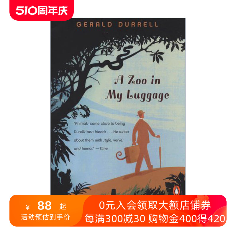 行李里的动物园英文原版 A Zoo in My Luggage(The Memoirs 01)动物园回忆录系列1传记追逐阳光之岛作者Gerald Durrell