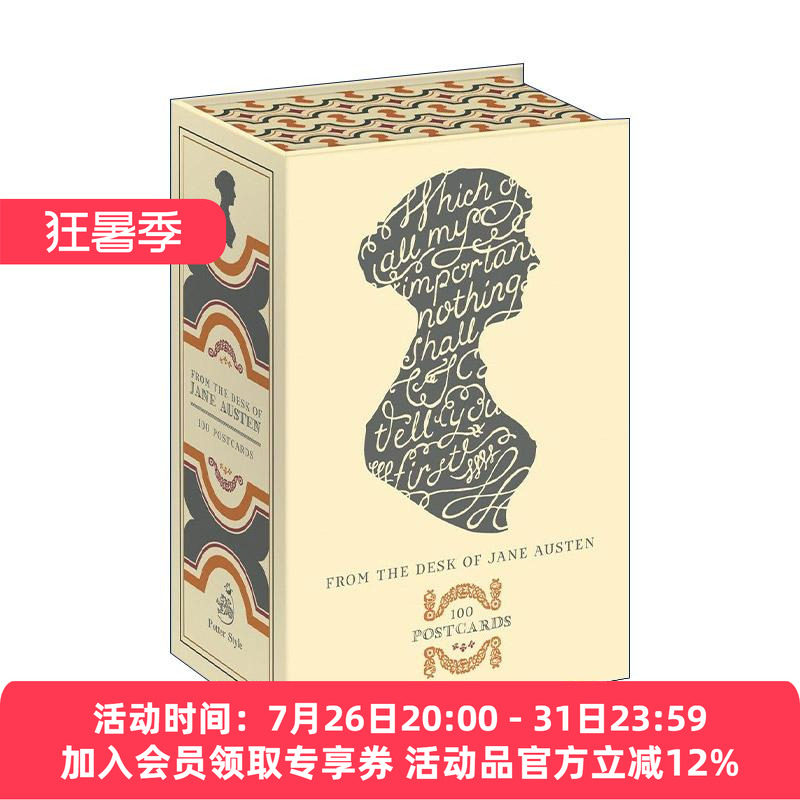 简·奥斯汀的书桌 100张明信片 英文原版 From the Desk of Jane Austen 格言名言语录 英文版 进口英语原版书籍
