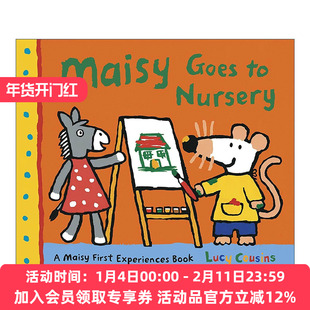 英文原版 Maisy Goes To Nursery 小鼠波波去幼儿园 儿童启蒙认知绘本 生活体验 Lucy Cousins 英文版 进口英语原版书籍
