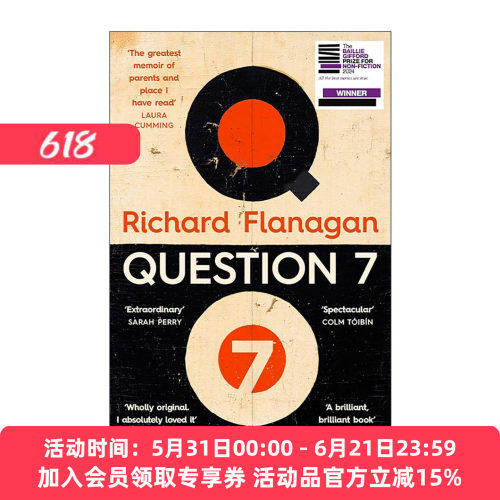 英文原版 Question 7 七号问题 理查德·弗兰纳根新作 布克奖作家 英文版 进口英语原版书籍