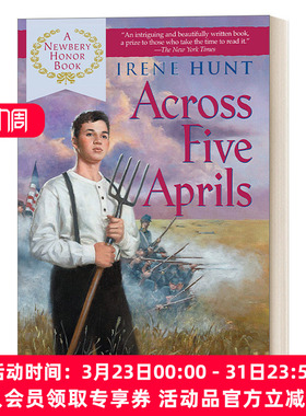 穿过五个四月 英文原版 Across Five Aprils Irene Hunt 英文版 进口英语原版书籍