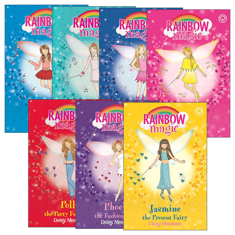 英文原版 Rainbow Magic 彩虹魔法仙子之派对仙女系列7册 儿童奇幻章节桥梁书 英文版 进口英语原版书籍