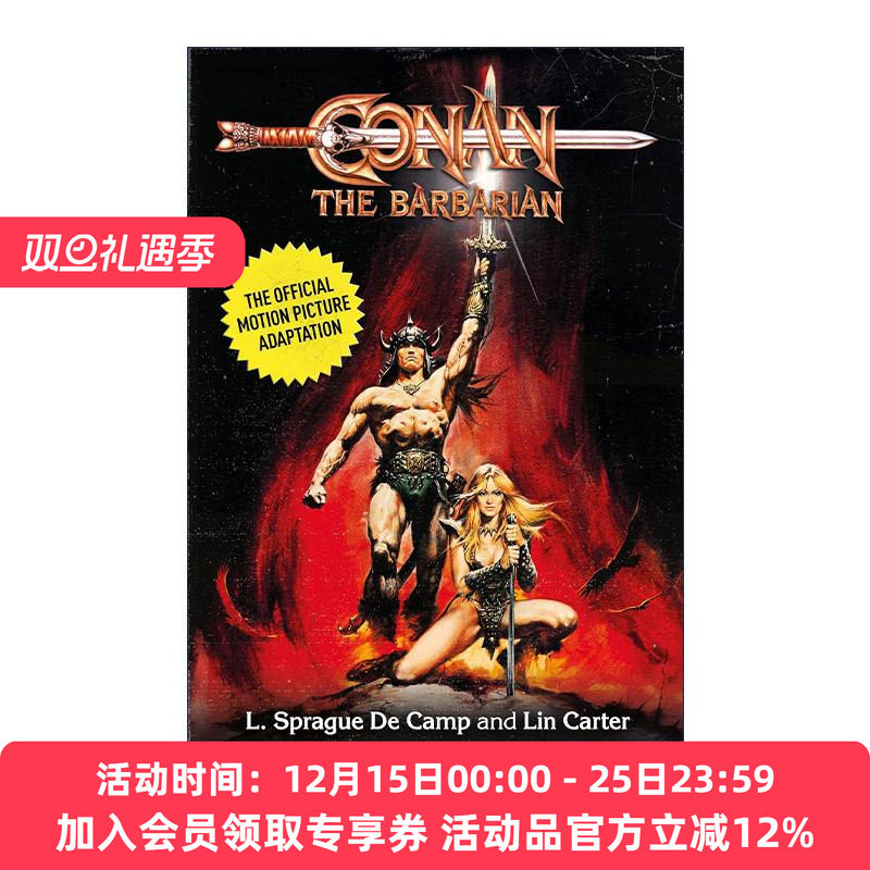 英文原版Conan the Barbarian野蛮人柯南 阿诺•施瓦辛格主演电影官方小说 L.斯普拉格·德·坎普 林卡特 英文版 进口英语原版书籍