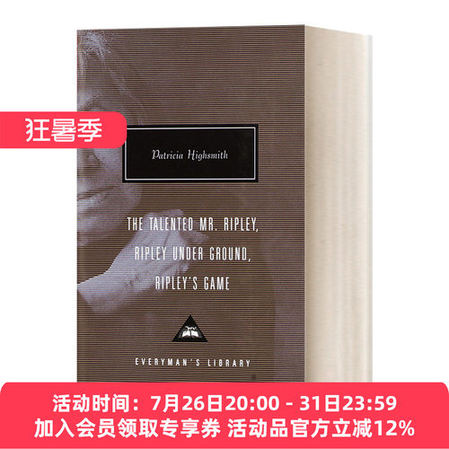 英文原版 The Talented Mr. Ripley  Ripley Under Ground  Ripley's Game 天才雷普利 冒牌人生 人人图书馆当代经典系列 进口书