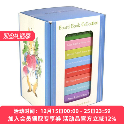 英文原版 Peter Rabbit Board Book Collection 彼得兔的世界 10册纸板书绘本盒装 英文版 进口英语原版书籍