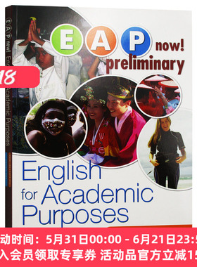 学术英语初级学生用书 英文原版 EAP Now Preliminary Student Book 英文版 培生学术英语指导书 写作与阅读练习 进口原版书籍