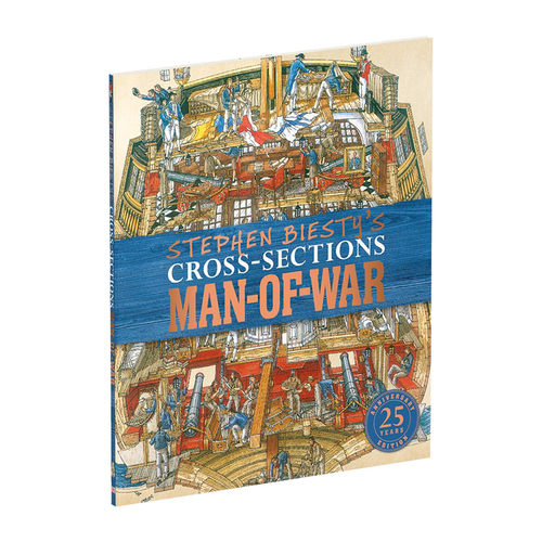 DK不可思议的大剖面 战舰的秘密 英文原版 Stephen Biesty's Cross Sections Man of War 英文版历史图解 进口原版英语书籍