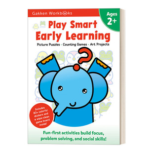 英文原版 Play Smart Early Learning Age 2+ 日本学研社 幼儿早教书 2岁+ 英文版 进口英语原版书籍