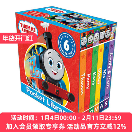 托马斯小火车 小小图书馆 英文原版绘本 Thomas & Friends Pocket Library 手掌纸板书6册 英文版 进口英语原版书籍