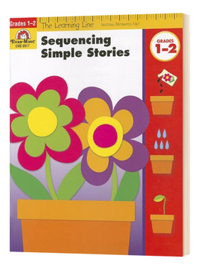 学习起跑线 小故事编排 一至二年级 英文原版 Evan Moor The Learning Line Sequencing Simple Stories 英文版进口原版英语书籍