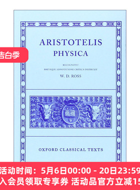 亚里士多德的自然史 英文原版 Aristotle Physica 牛津古典文本系列 英文版 进口英语原版书籍