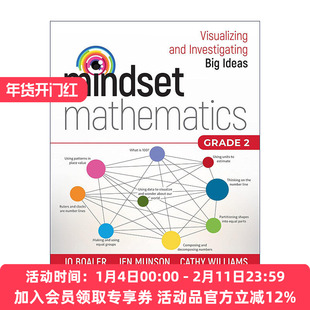 英文原版 Mindset Mathematics Grade 2 思维数学 可视化和研究大观念 二年级 斯坦福大学教授Jo Boaler 英文版 进口英语原版书籍