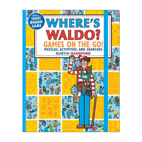英文原版 Where’s Waldo Games on the Go 沃尔多在哪里 儿童趣味游戏活动书 经典场景找一找 谜题 迷宫 进口英语原版书籍