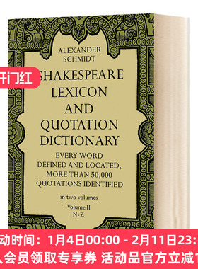 华研原版 莎士比亚词典2 英文原版 Shakespeare Lexicon and Quotation Dictionary Vol 2 英文版进口原版英语书籍