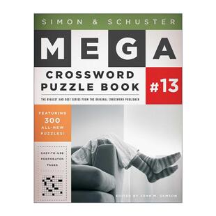 英文原版 Simon & Schuster Mega Crossword Puzzle Book #13 西蒙与舒斯特 超级纵横字谜集13 英文版 进口英语原版书籍