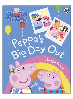 小猪佩奇贴纸场景书  英文原版 Peppa Pig Peppa's Big Day Out Sticker Scenes Book 外出游玩 英文版 进口英语原版书籍