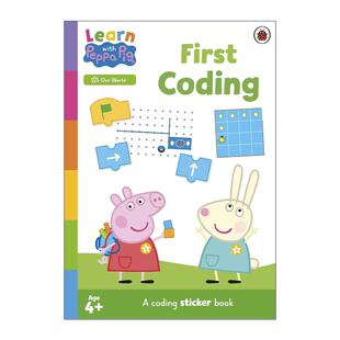 英文原版 Learn with Peppa First Coding sticker activity book 小猪佩奇 儿童编程启蒙贴纸活动书 英文版 进口英语原版书籍