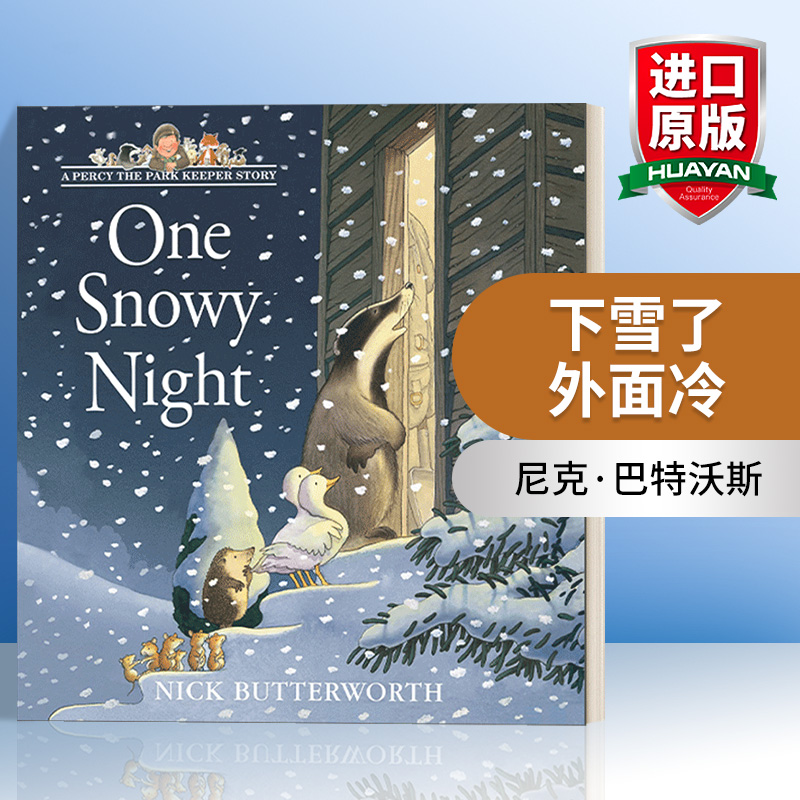 英文原版 One Snowy Night 下雪了，外面冷 帕西爷爷的爱心公园系列 英文版 进口英语原版书籍