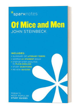 英文原版 Of Mice and Men SparkNotes Literature Guide 文学导读系列 人鼠之间 英文版 进口英语原版书籍