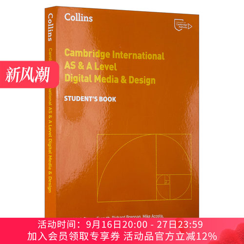 英文原版 Collins Cambridge International AS & A Level Digital Media & Design Student’s Book 剑桥国际高中电子媒体与设计
