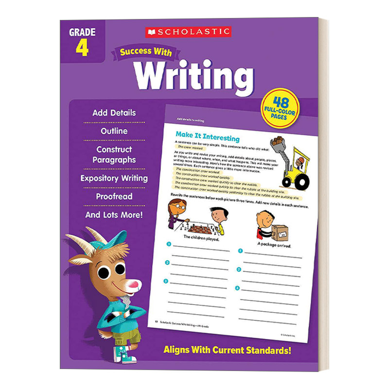 英文原版 Scholastic Success with Writing Grade 4 学乐成功系列写作练习册四年级 英文版 进口英语原版书籍