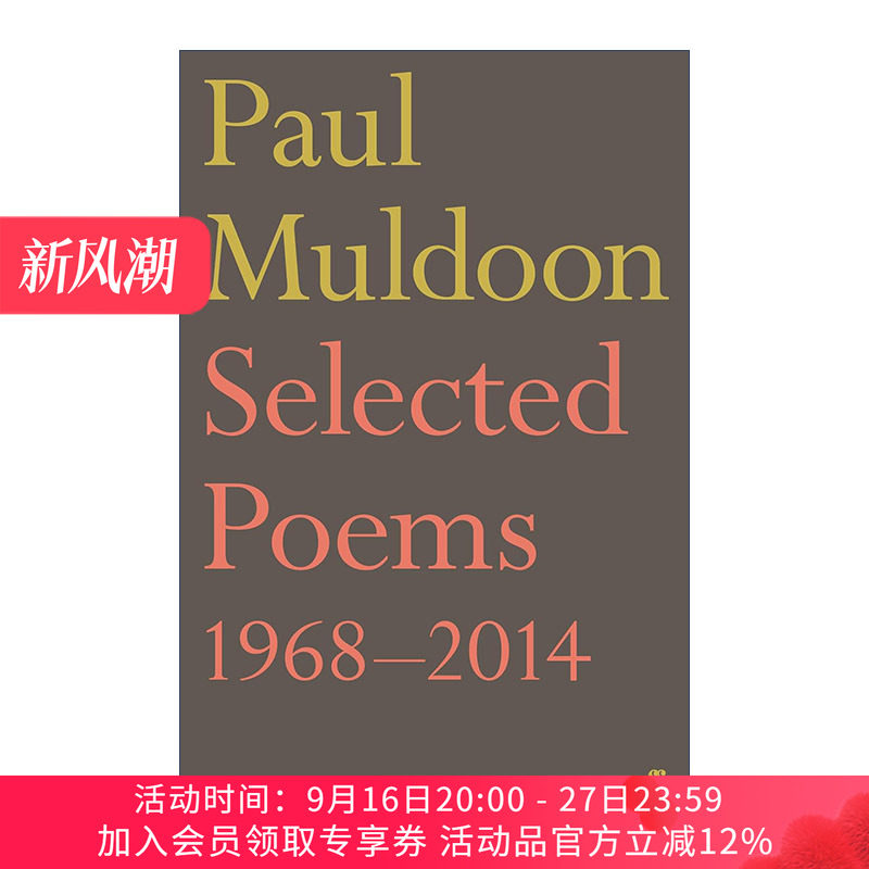 英文原版 Selected Poems 1968–2014 保罗·穆顿诗选 英文版 进口英语原版书籍