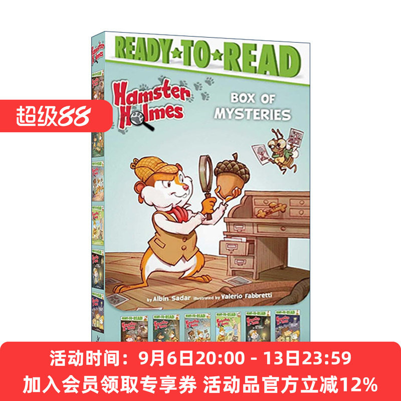 英文原版 Hamster Holmes Box of Mysteries 仓鼠福尔摩斯神秘盒子6册盒装 准备读分级阅读level 2 英文版 进口英语原版书籍
