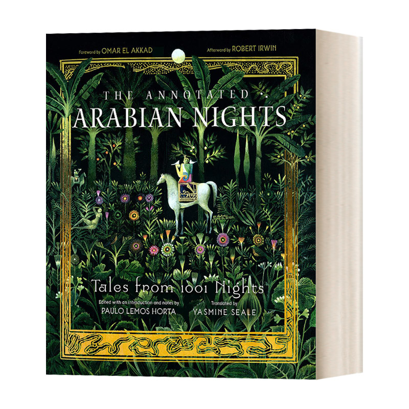 英文原版 The Annotated Arabian Nights Tales from 1001 Nights 天方夜谭 一千零一夜的故事 注释和插图版 精装版 进口英语书籍