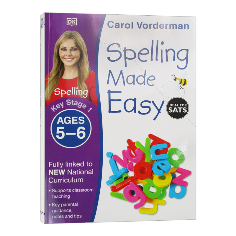 英文原版 Spelling Made Easy Ages 5-6 Key Stage 1 DK拼写一点通练习本 5-6岁 英文版 进口英语原版书籍