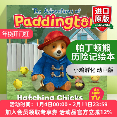 英文原版绘本 The Adventures Of Paddington Hatching Chicks 帕丁顿熊历险记绘本 小鸡孵化 动画版 英文版 进口英语原版书籍