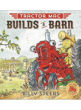 红色大拖拉机 盖谷仓 英文原版 Tractor Mac Builds a Barn 儿童绘本 英文版 进口英语原版书籍