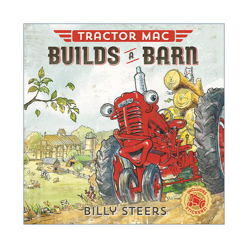 红色大拖拉机 盖谷仓 英文原版 Tractor Mac Builds a Barn 儿童绘本 英文版 进口英语原版书籍