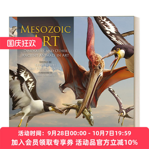 英文原版 Mesozoic Art 中生代艺术 艺术中的恐龙和其他古代动物 精装 英文版 进口英语原版书籍