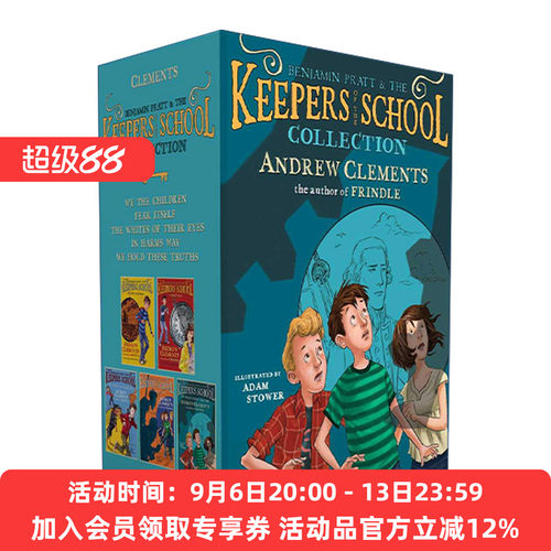 英文原版 Benjamin Pratt the Keepers of the School Collection Boxed Set 本杰明拉特和学校守护者5册盒装 粉灵豆作者 英文版