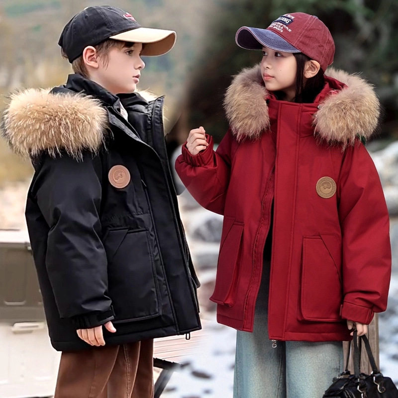 男童女童派克服棉服秋冬2025新款儿童红色拜年棉衣中大童冬装外套,童装/婴儿装/亲子装,棉袄/棉服,淘宝优惠券,粉丝福利购,淘宝优惠卷