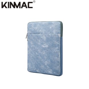 KINMAC牛仔纹皮革360度防震防水护角笔记本电脑内胆包适用苹果13华为14小米15联想16英寸平板游戏本保护套男