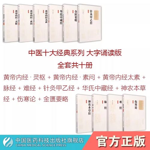 黄帝内经灵枢+素问+太素+伤寒论+金匮要略+脉经+难经+神农本草经+针灸甲乙经+华氏中藏经伤寒杂病论张仲景中医基础理中医十大经典