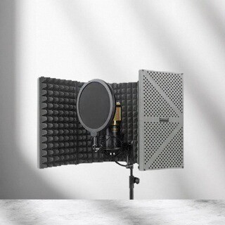 麦克风隔音罩防风屏有声书防喷网