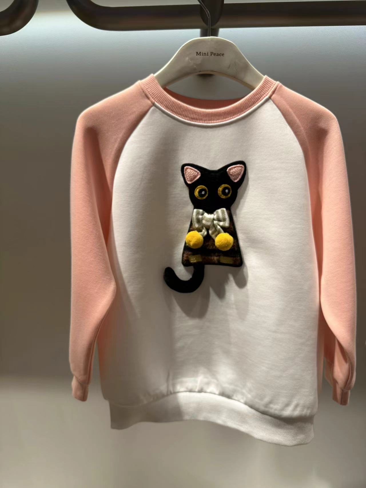 F2CRE3102minipeace太平鸟童装2024秋装粉色女童休闲卫衣399