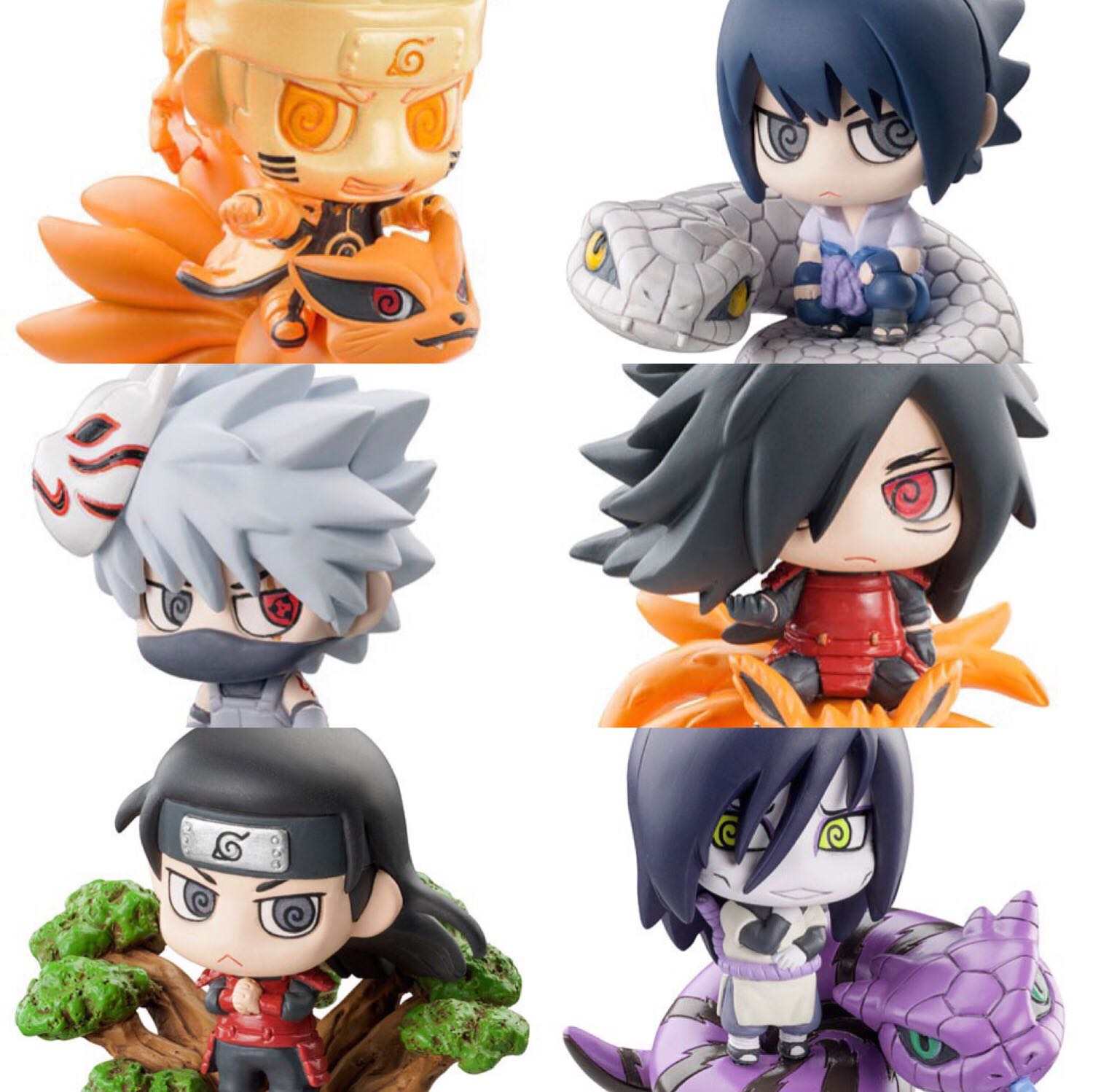 火影蚊香眼 六道鸣人佐助卡卡西大蛇丸千手柱间宇智波斑手办盒蛋