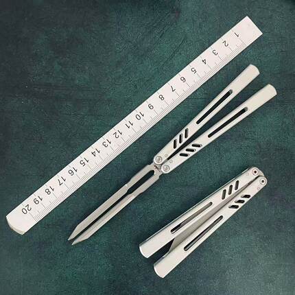 班输8801V3音叉折叠刀REP蝴蝶花式AB新手练习入门玩具刀未开刃