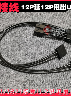 CHH.NAS群晖U.2供电12Pin甩SATA硬盘转接线DS1621.DS1821斯恩线材