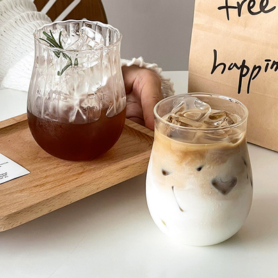 网红咖啡馆郁金香条纹特调咖啡杯