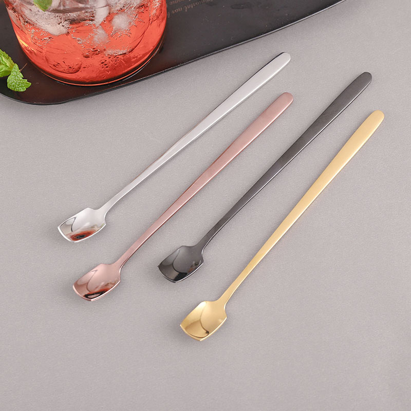 不銹鋼攪拌勺咖啡勺長柄尖頭
